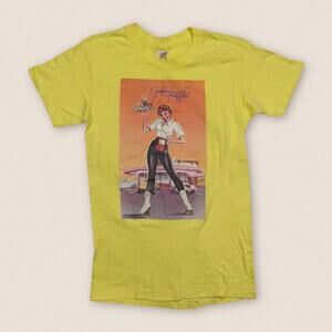 Vintage American Graffiti Film Diner Girl Promo Tee 70s T-shirt Size Small Hanes